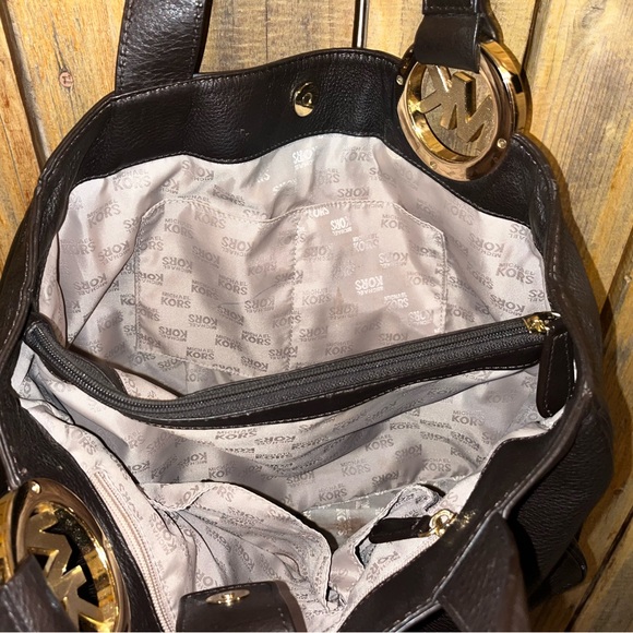 Micheal Kors Brown Leather Satchel - Picture 6 of 7